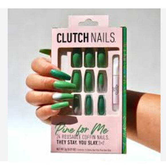 CLUTCH NAILS | Pine For Me | Green Nails | Press On Nail - Picture 2 of 2